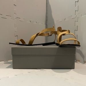Everlane Wrap Flat Sandals Tan Suede size 10